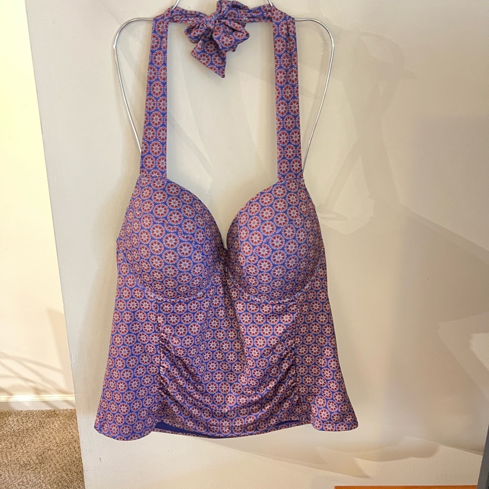 NWT Wave Zone purple & Red halter swim tankini